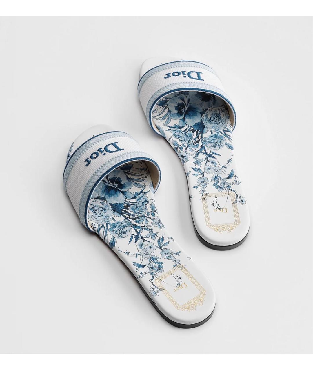 CHRISTIAN DIOR Голубые мюли, фото 3