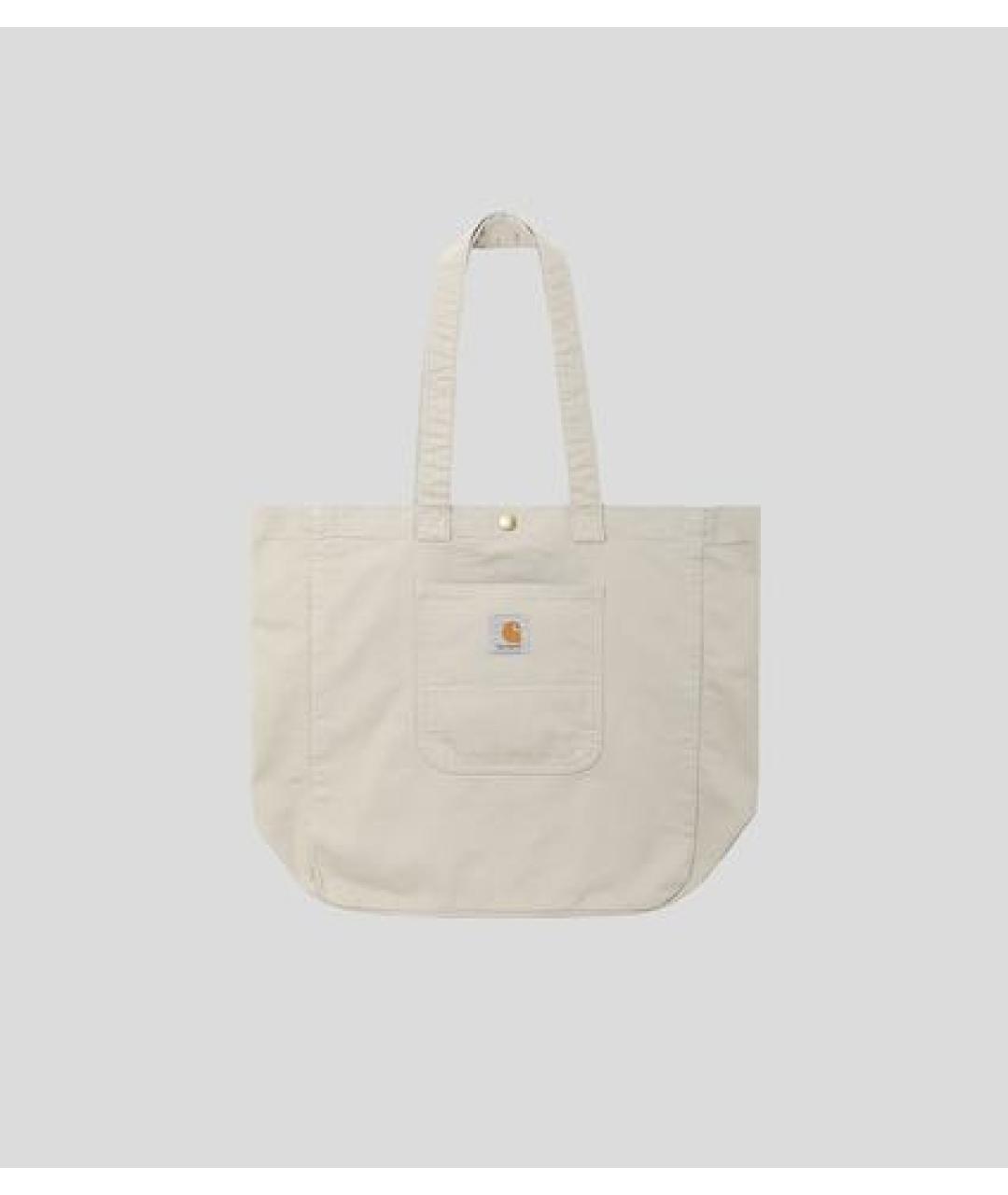CARHARTT WIP Бежевая тканевая сумка тоут, фото 9