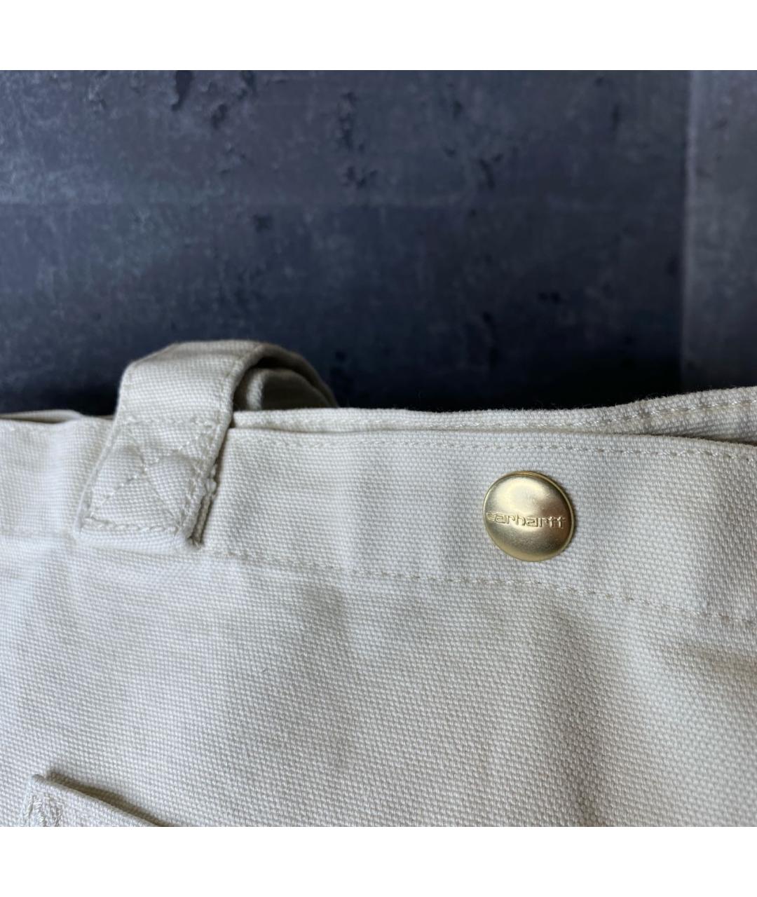 CARHARTT WIP Бежевая тканевая сумка тоут, фото 6