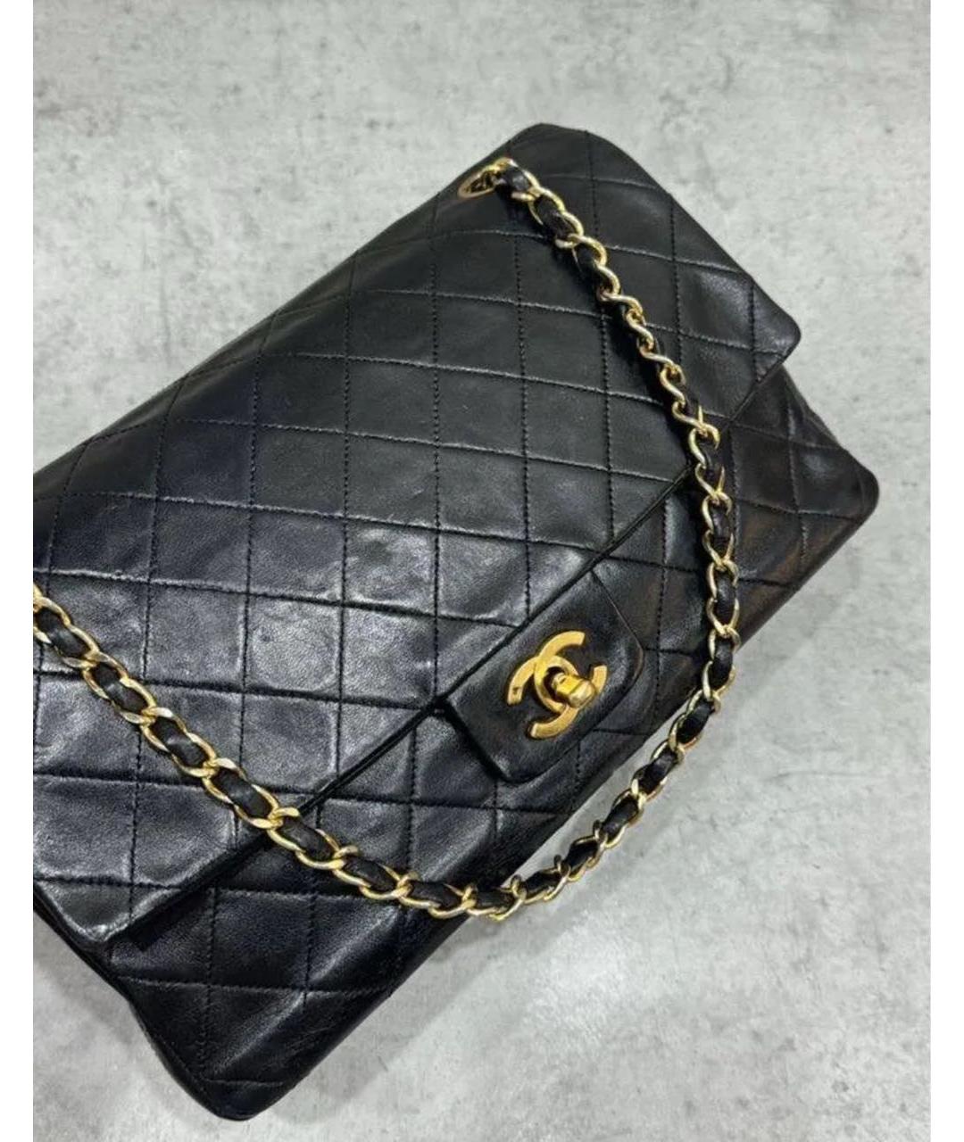 CHANEL Черная кожаная сумка через плечо, фото 2