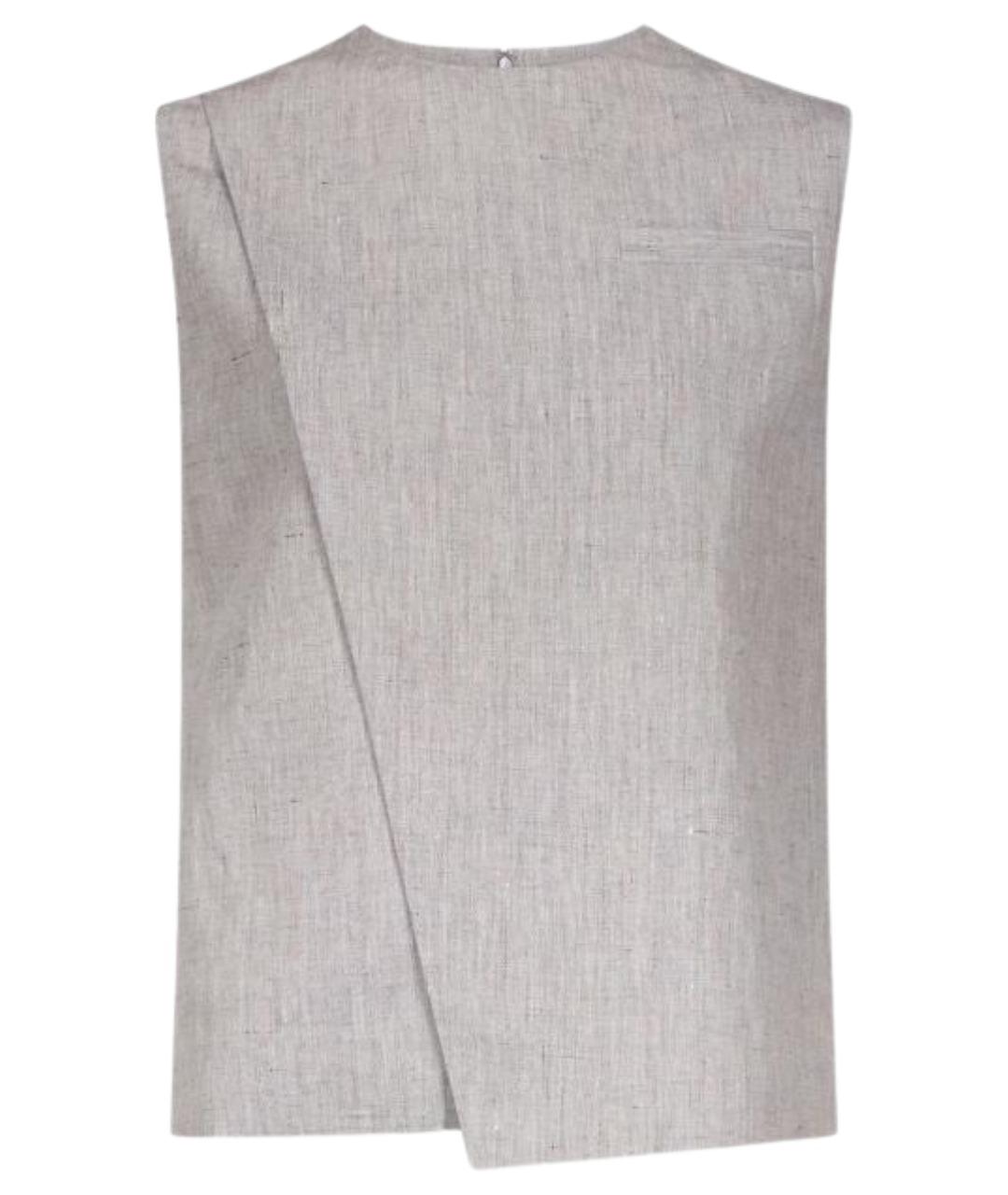 LOULOU STUDIO Серая льняная майка, фото 1
