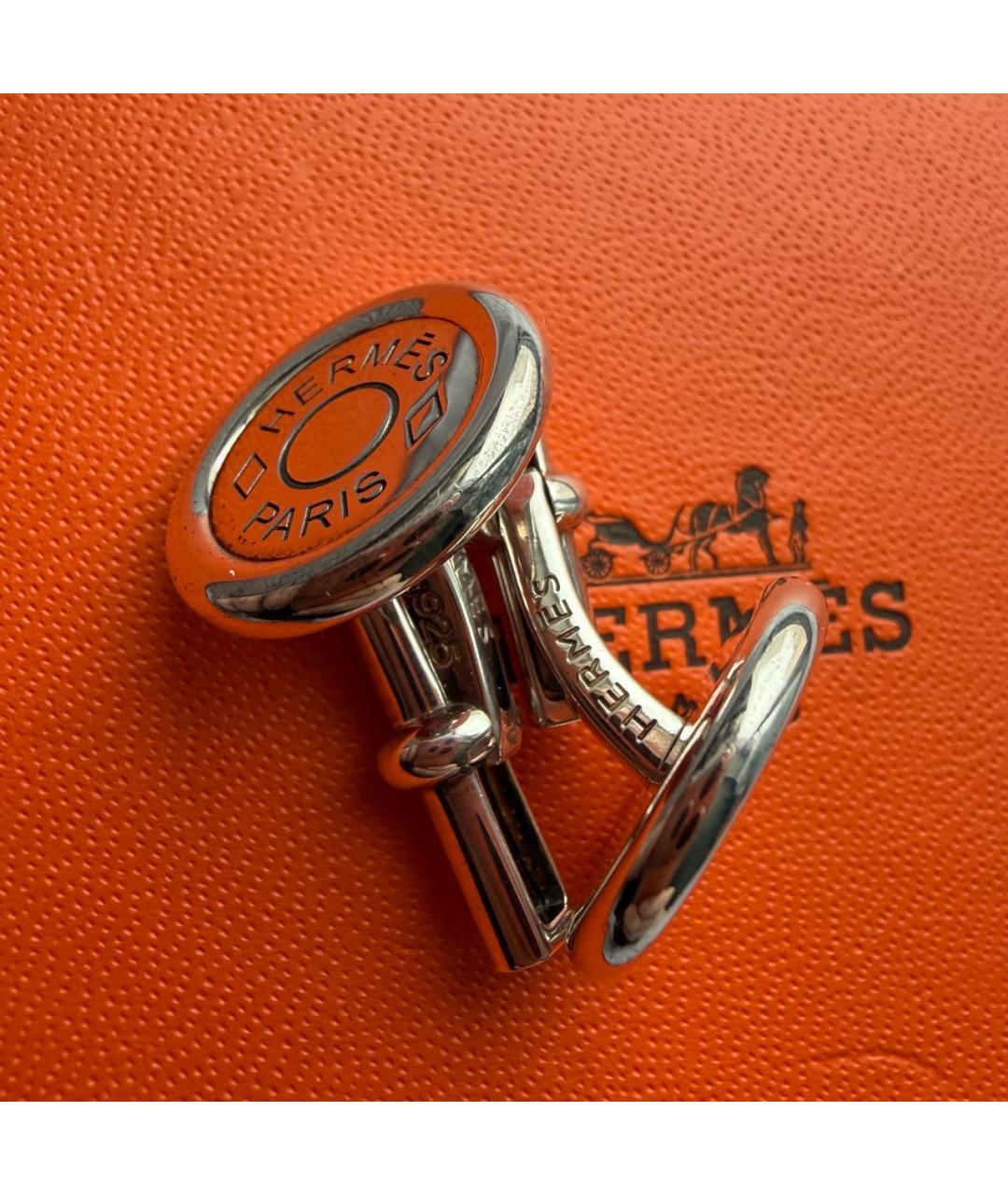 HERMES Серебряные серебряные запонки, фото 5