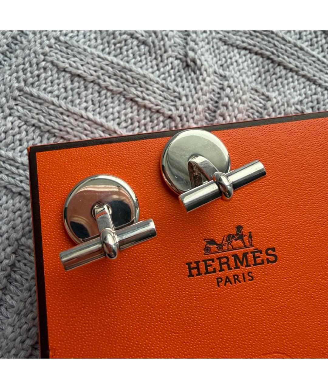 HERMES Серебряные серебряные запонки, фото 6
