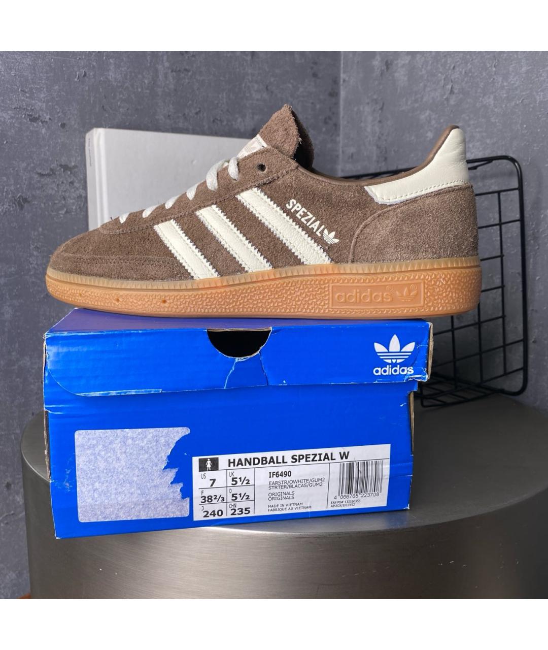 ADIDAS Коричневые замшевые кроссовки, фото 8