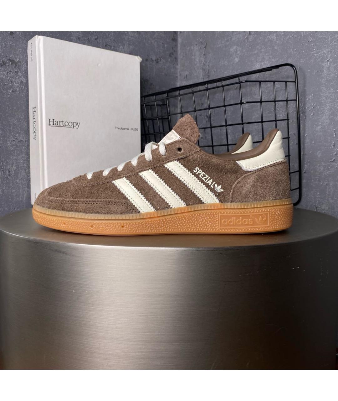 ADIDAS Коричневые замшевые кроссовки, фото 2