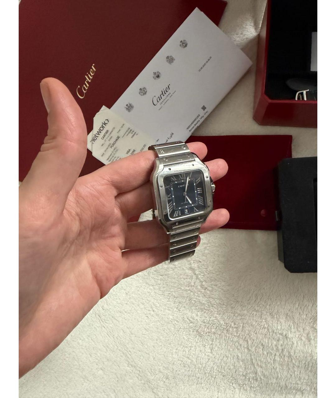 CARTIER Серебряные часы, фото 7