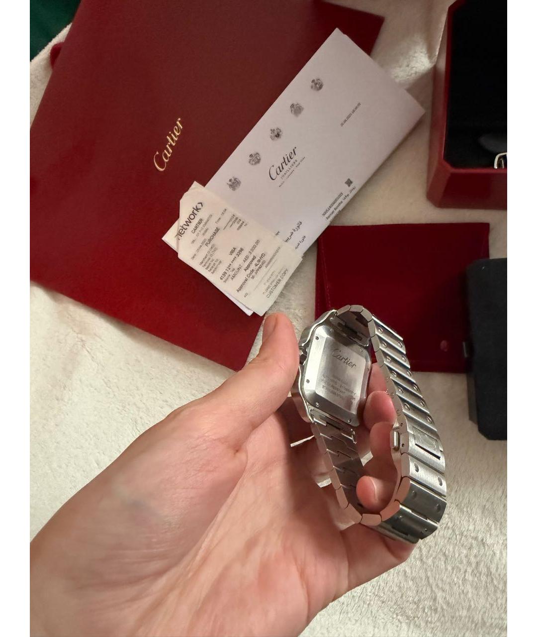 CARTIER Серебряные часы, фото 3