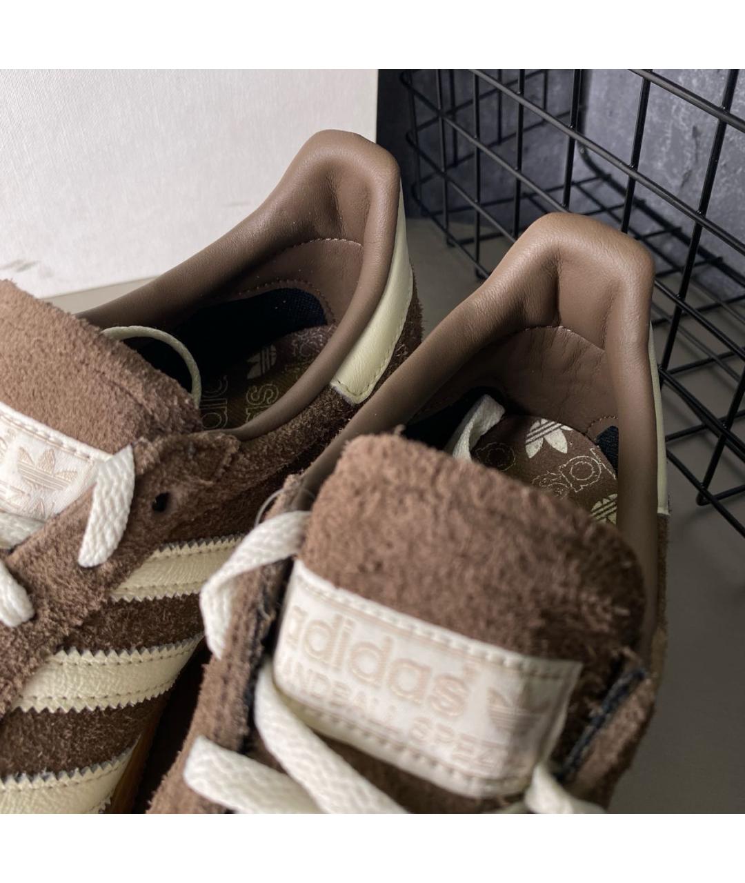 ADIDAS Коричневые замшевые низкие кроссовки / кеды, фото 4