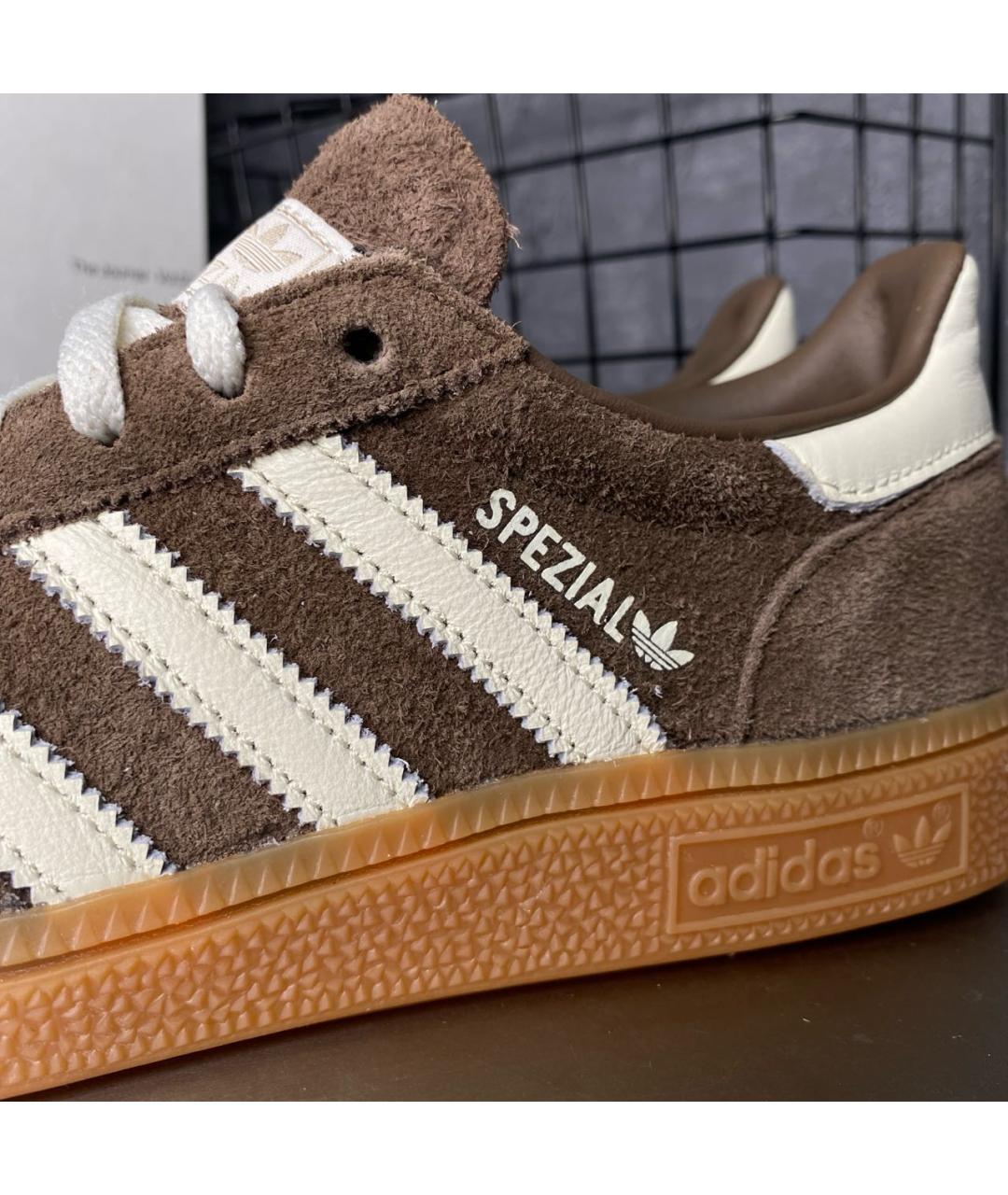 ADIDAS Коричневые замшевые низкие кроссовки / кеды, фото 5