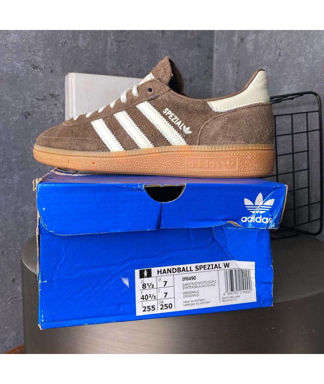 ADIDAS Коричневые замшевые низкие кроссовки / кеды, фото 7