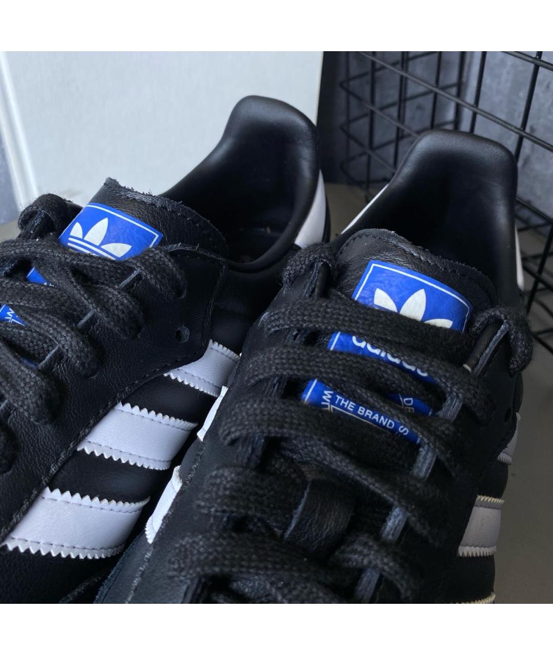 ADIDAS Черные кеды из искусственной кожи, фото 6