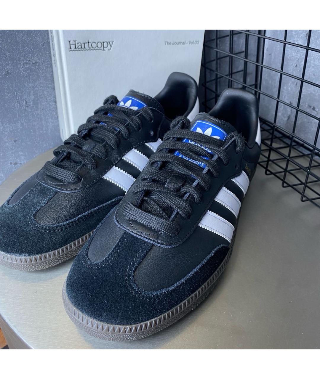 ADIDAS Черные кеды из искусственной кожи, фото 3