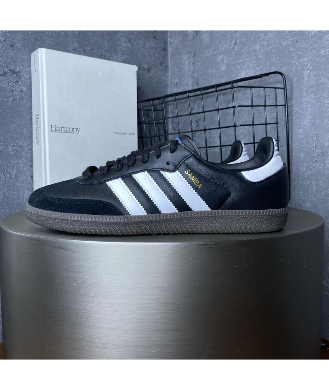 ADIDAS Черные кеды из искусственной кожи, фото 2