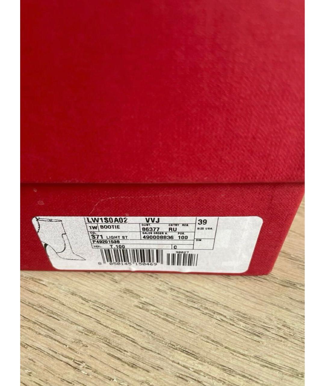 VALENTINO Голубые кожаные полусапоги, фото 4