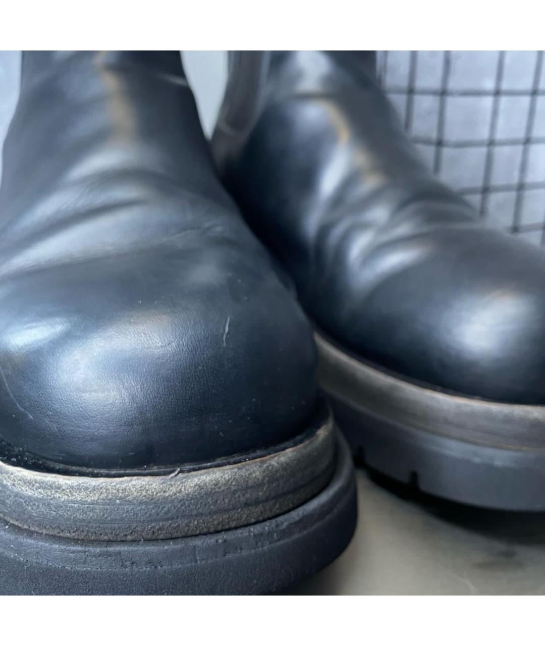 BOTTEGA VENETA Черные кожаные высокие ботинки, фото 8