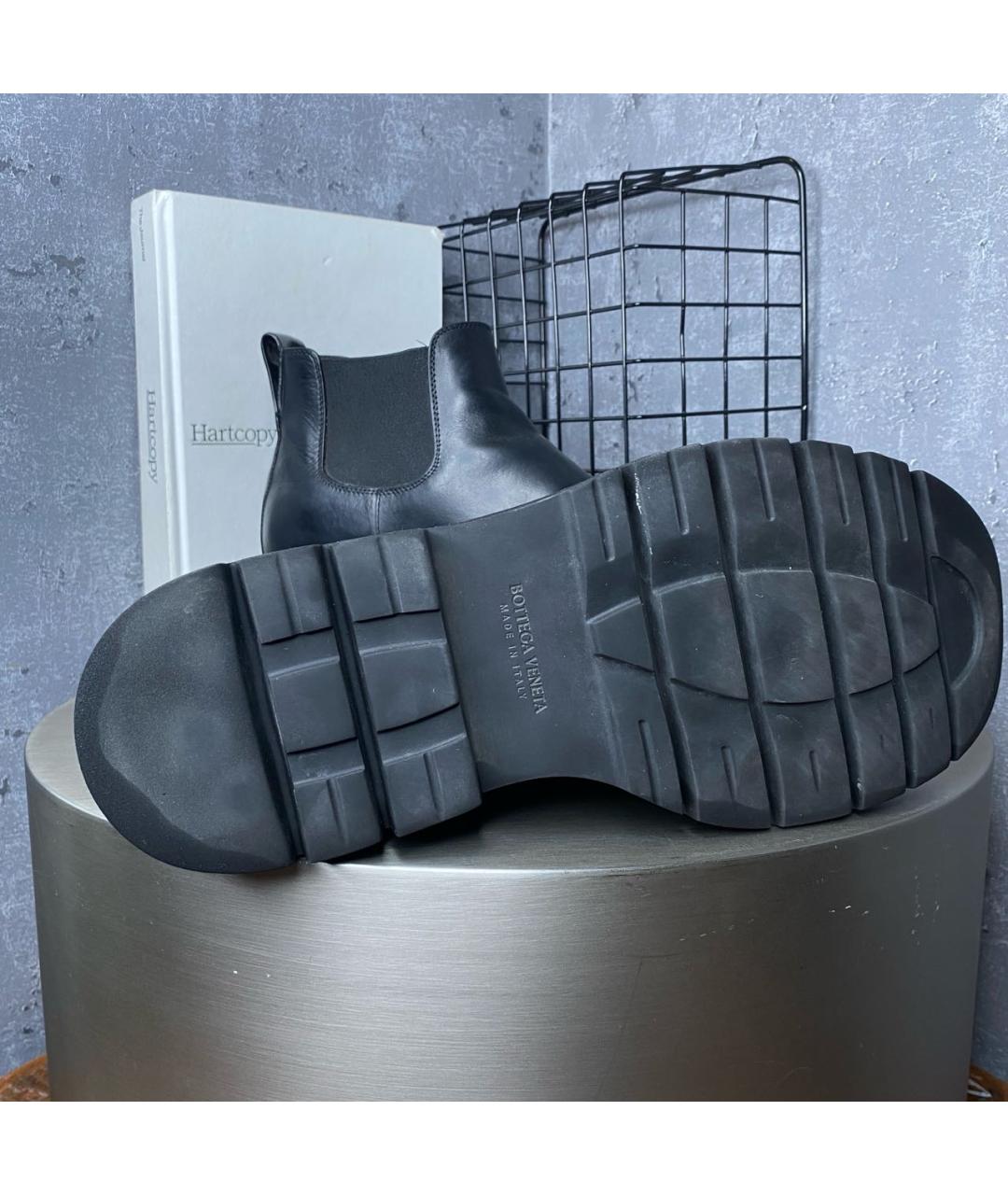 BOTTEGA VENETA Черные кожаные высокие ботинки, фото 6