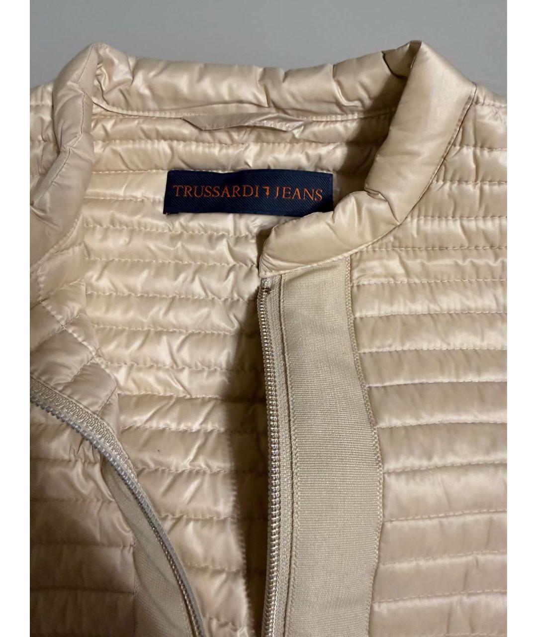 TRUSSARDI JEANS Бежевая полиамидовая куртка, фото 3