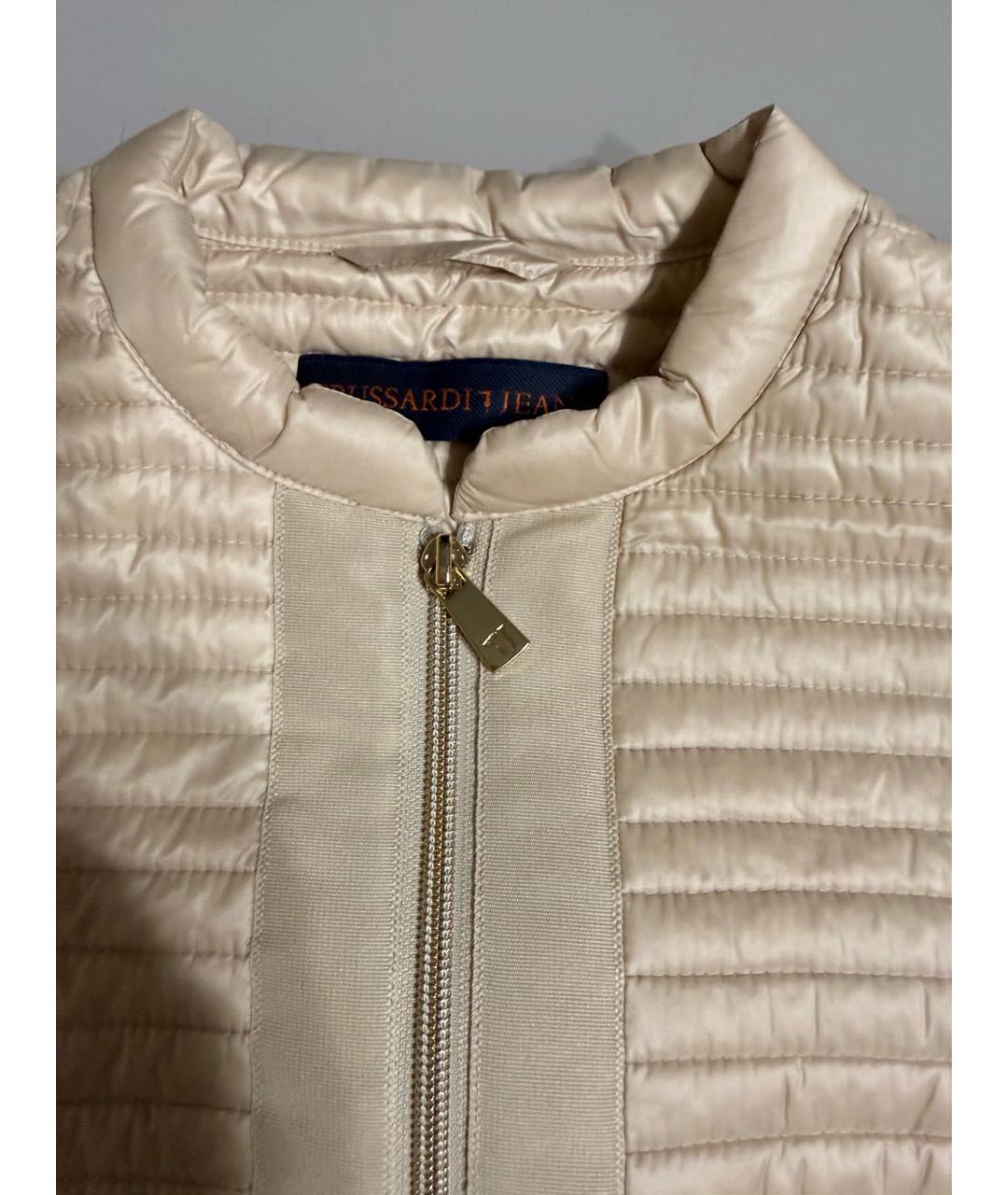 TRUSSARDI JEANS Бежевая полиамидовая куртка, фото 4
