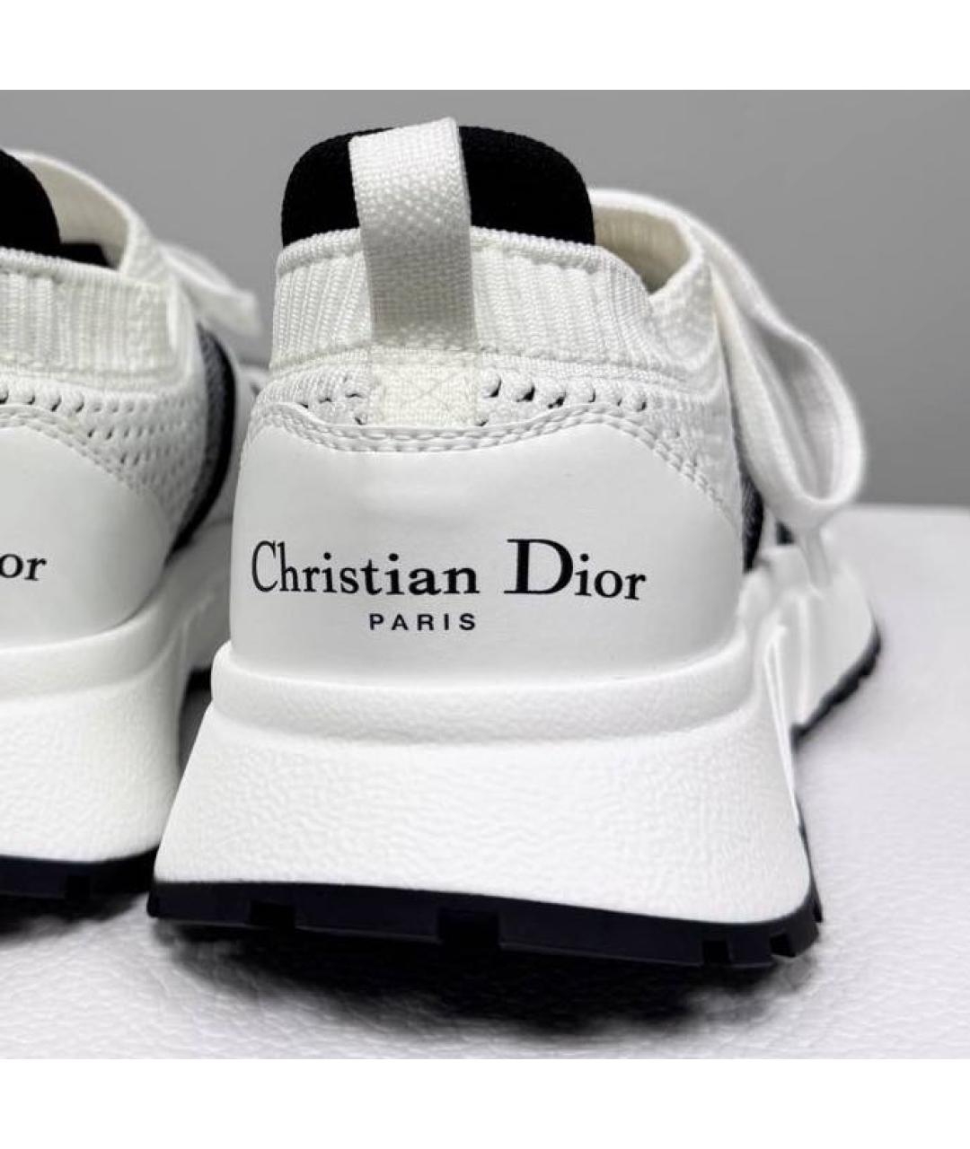 CHRISTIAN DIOR Белые текстильные кроссовки, фото 4