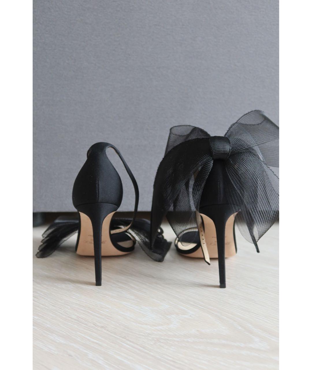 JIMMY CHOO Черные текстильные босоножки, фото 4