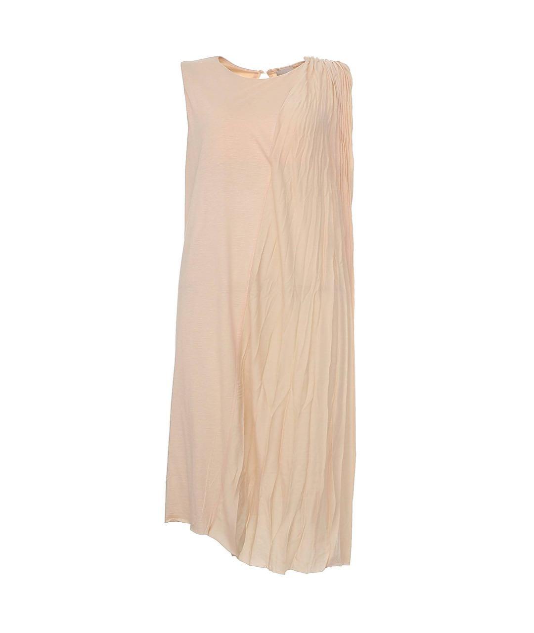 NUDE Бежевое вискозное повседневное платье, фото 1