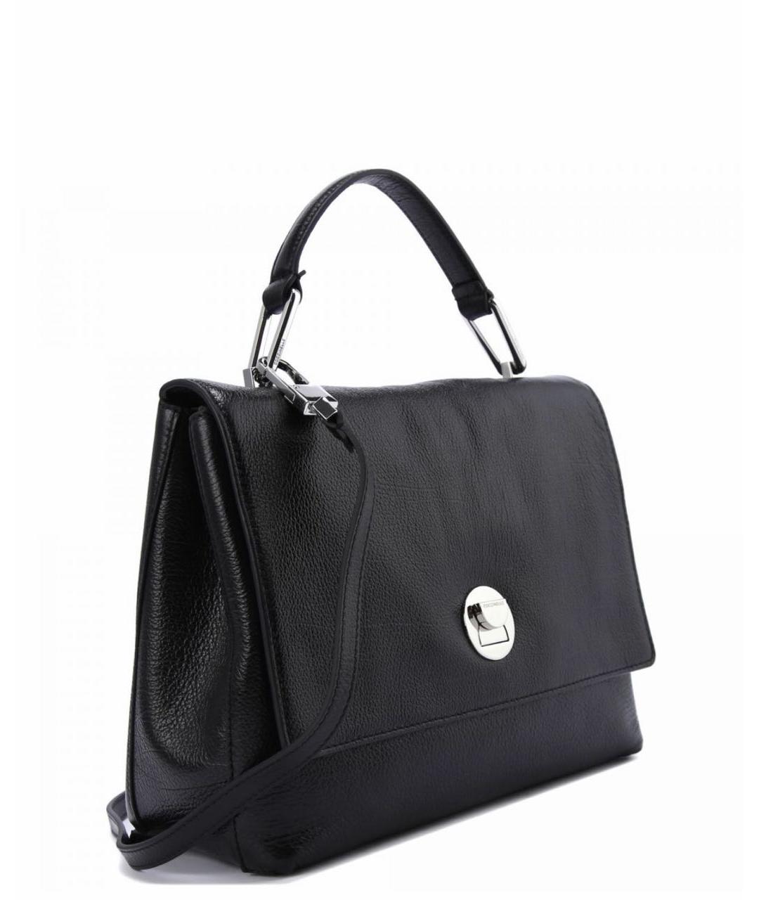 COCCINELLE Черная кожаная сумка с короткими ручками, фото 2