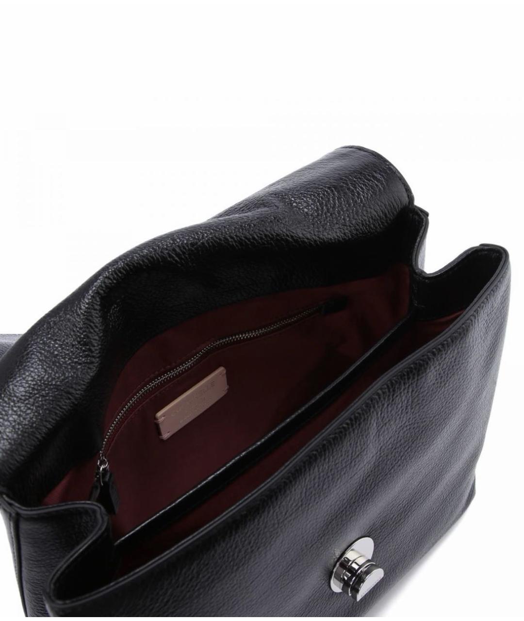 COCCINELLE Черная кожаная сумка с короткими ручками, фото 4