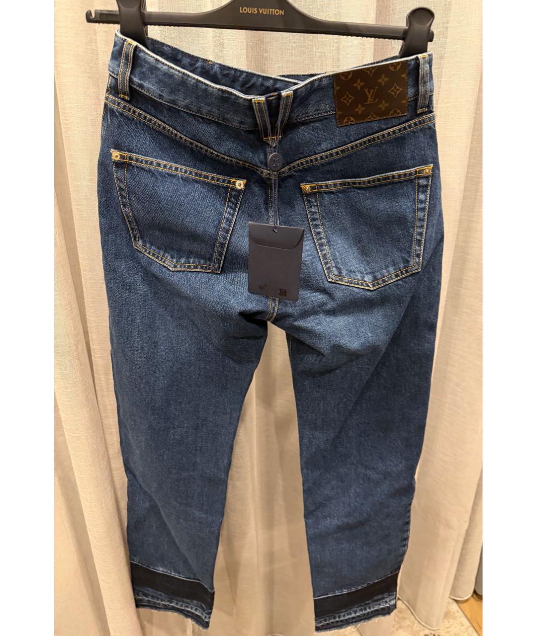 LOUIS VUITTON Темно-синие хлопковые прямые джинсы, фото 2