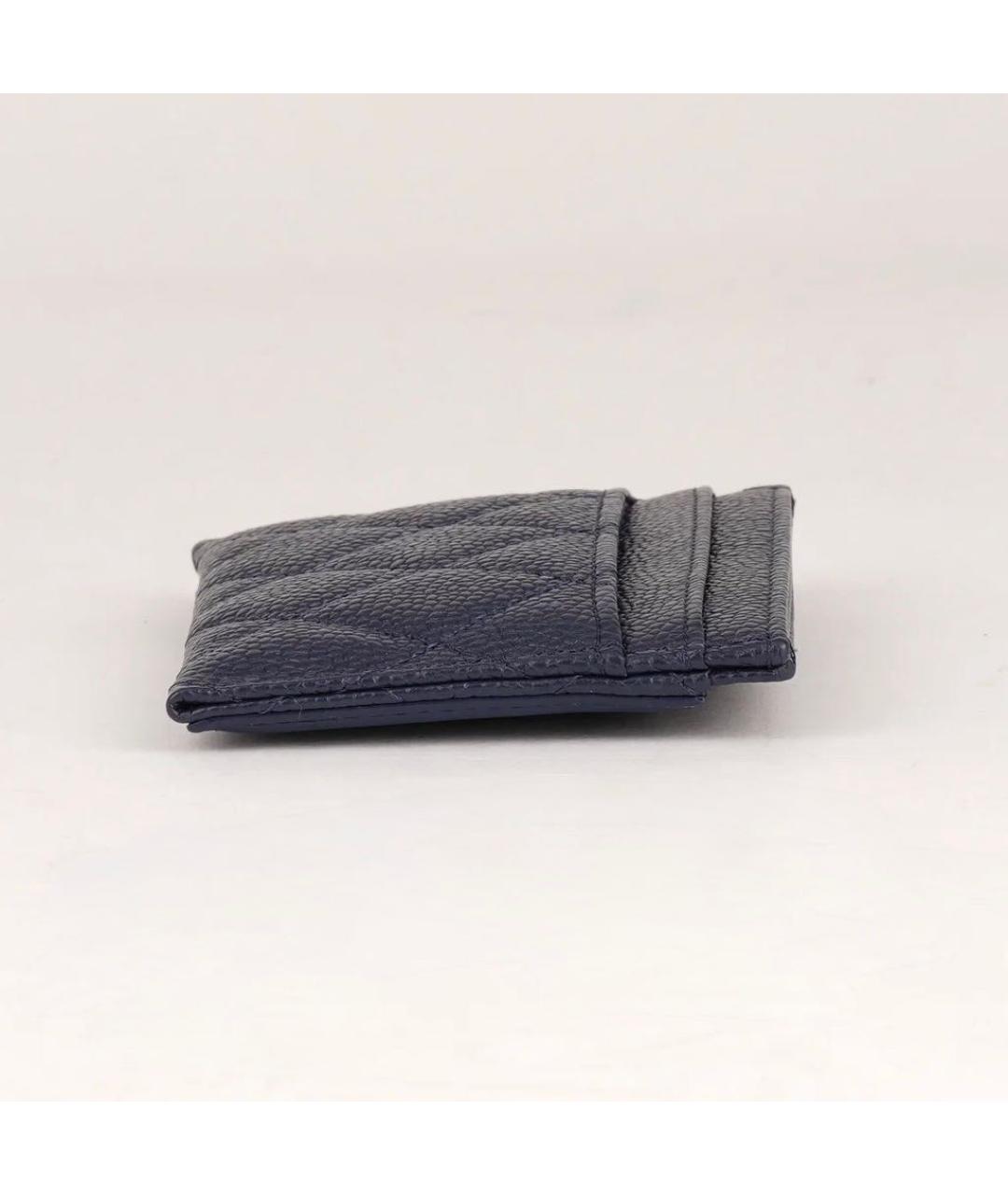 CHANEL Темно-синий кожаный кардхолдер, фото 4