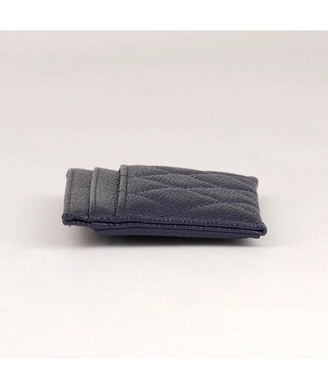 CHANEL Темно-синий кожаный кардхолдер, фото 5
