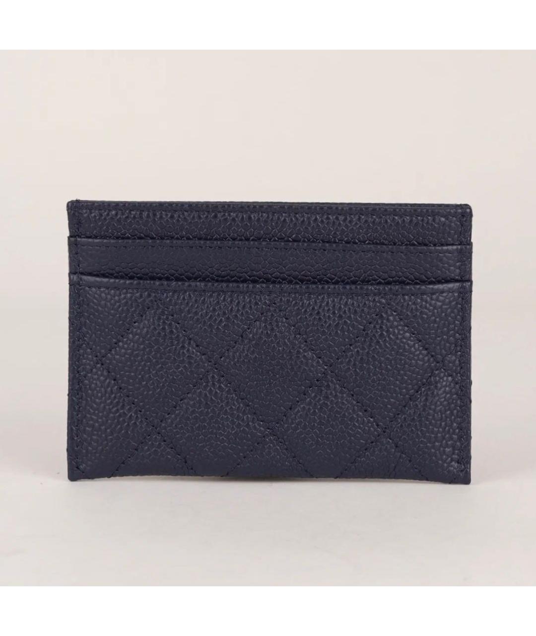 CHANEL Темно-синий кожаный кардхолдер, фото 3