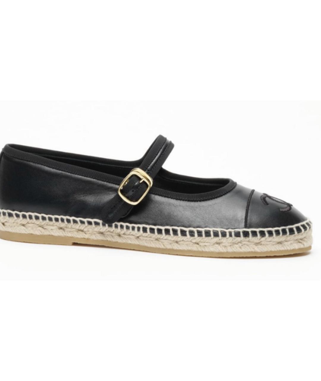 CHANEL Черные кожаные балетки, фото 4