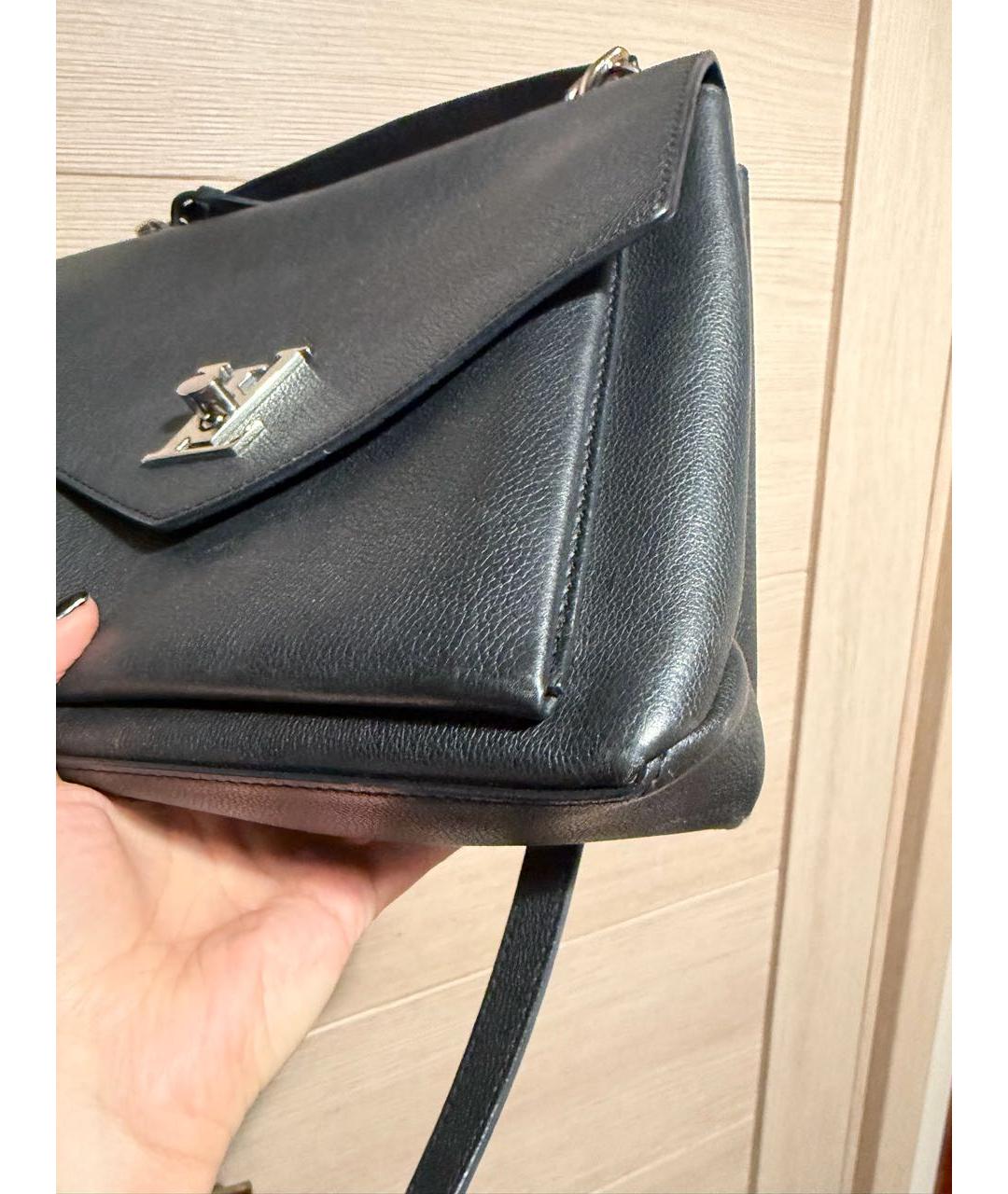 LOUIS VUITTON Черная кожаная сумка с короткими ручками, фото 7