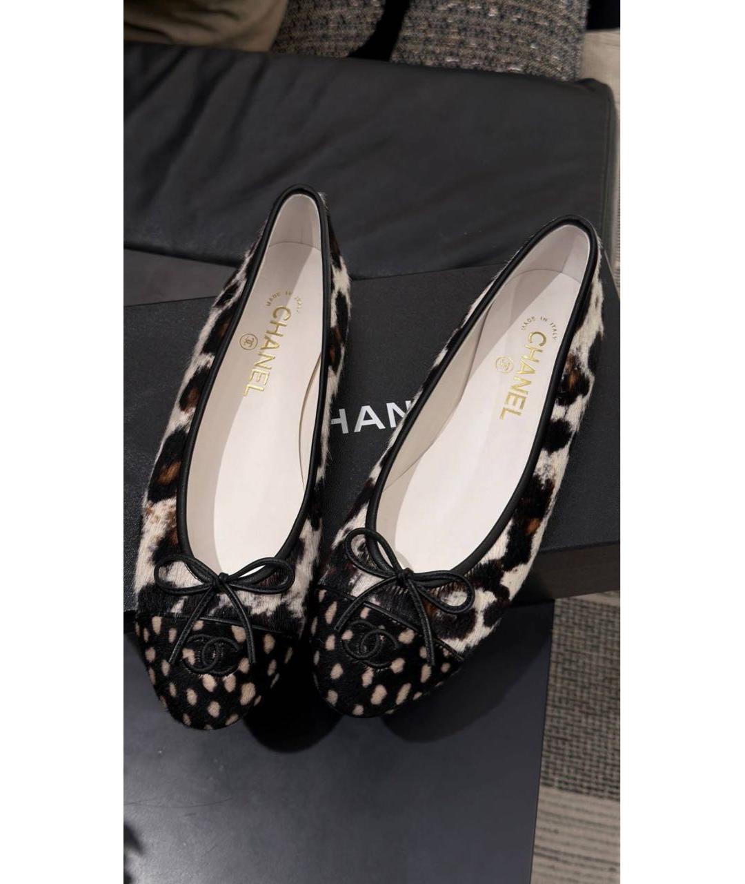 CHANEL Мульти текстильные балетки, фото 3