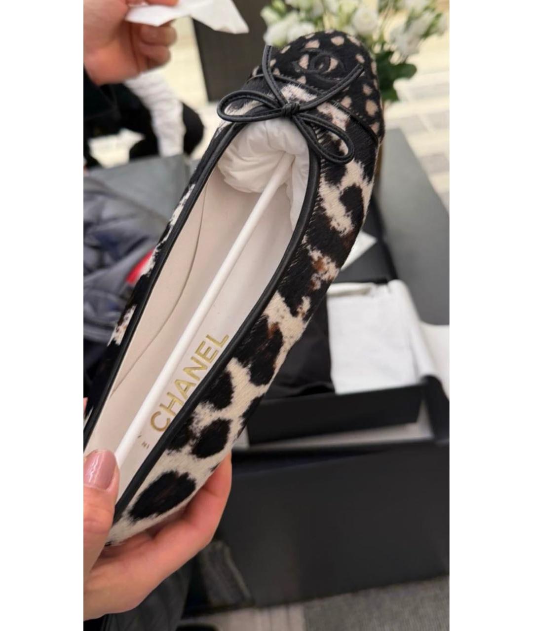 CHANEL Мульти текстильные балетки, фото 4