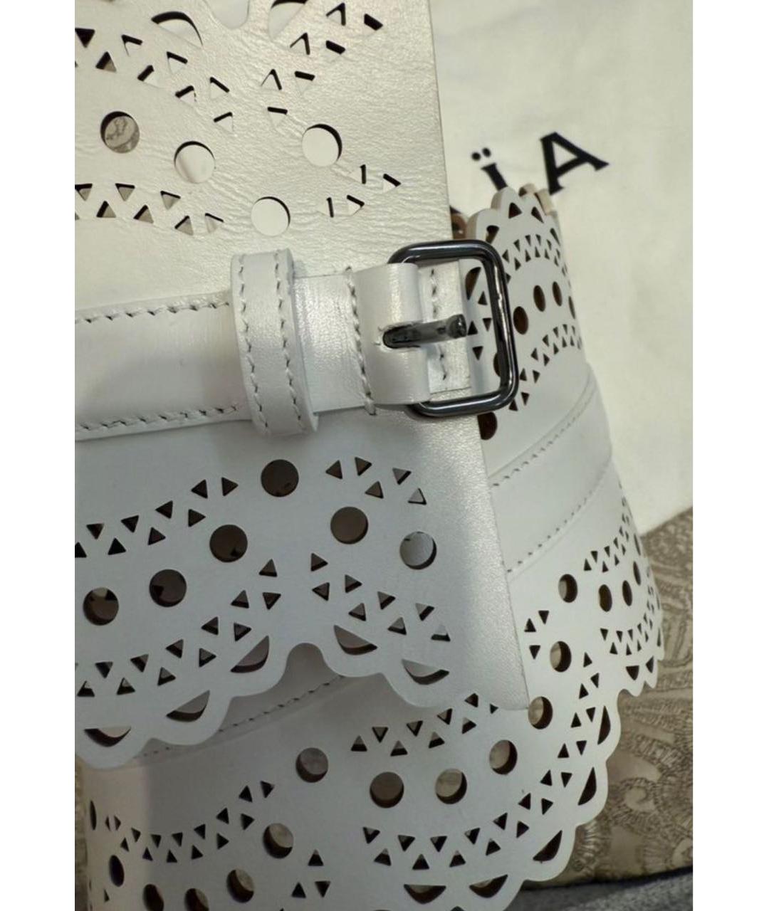 ALAIA Белый кожаный ремень, фото 6