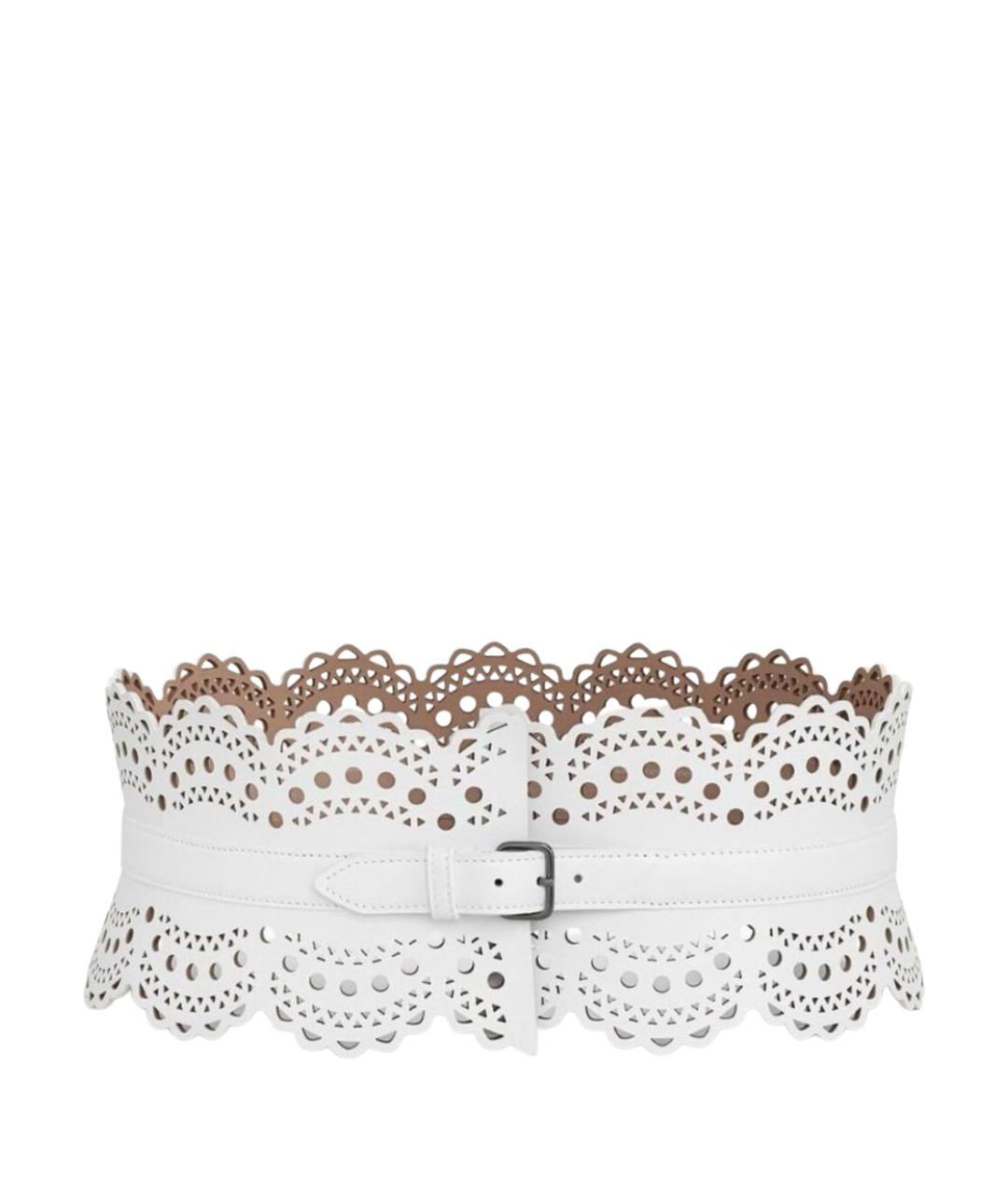 ALAIA Белый кожаный ремень, фото 1