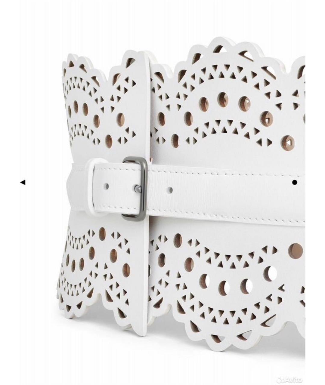 ALAIA Белый кожаный ремень, фото 2