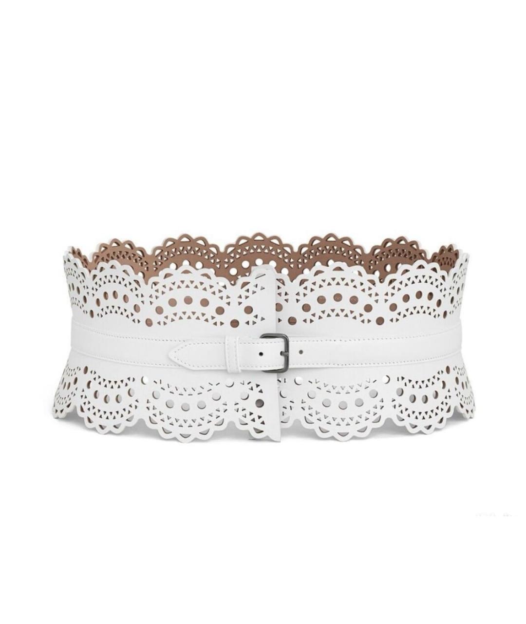 ALAIA Белый кожаный ремень, фото 8