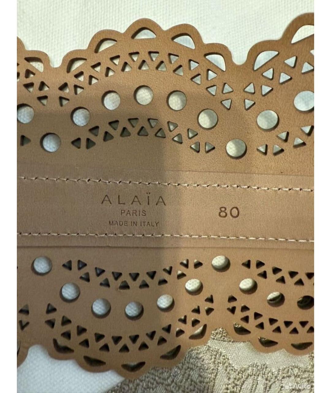 ALAIA Белый кожаный ремень, фото 5