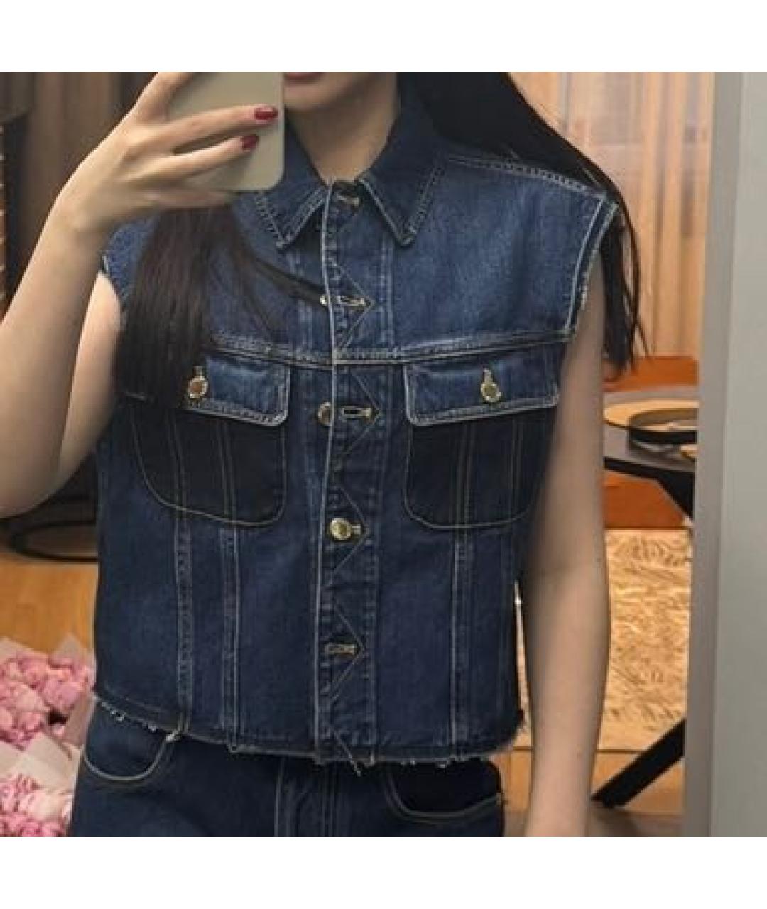 LOUIS VUITTON Темно-синий хлопковый жилет, фото 5