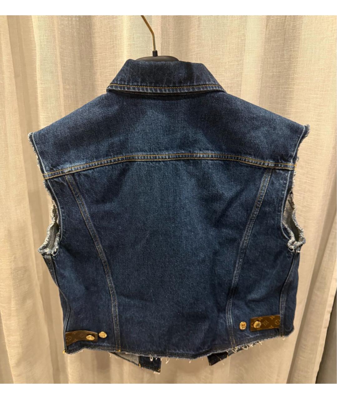 LOUIS VUITTON Темно-синий хлопковый жилет, фото 2