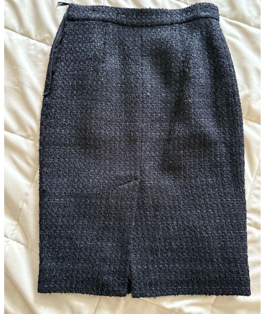 MOSCHINO Черная юбка миди, фото 2