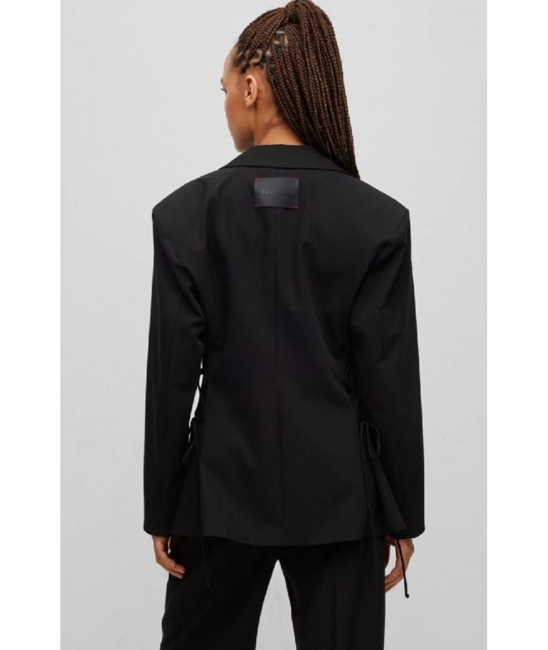 HUGO Черный полиэстеровый жакет/пиджак, фото 2