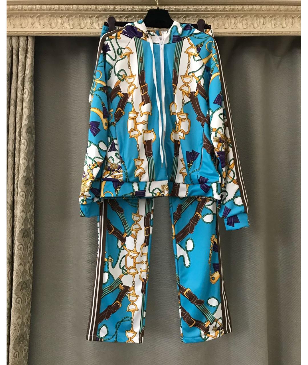 P.A.R.O.S.H. Бирюзовый полиамидовый спортивные костюмы, фото 3