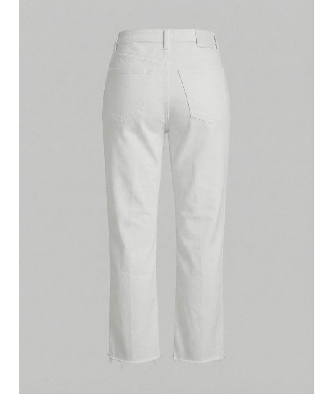 TOTEME Белые хлопковые прямые джинсы, фото 2