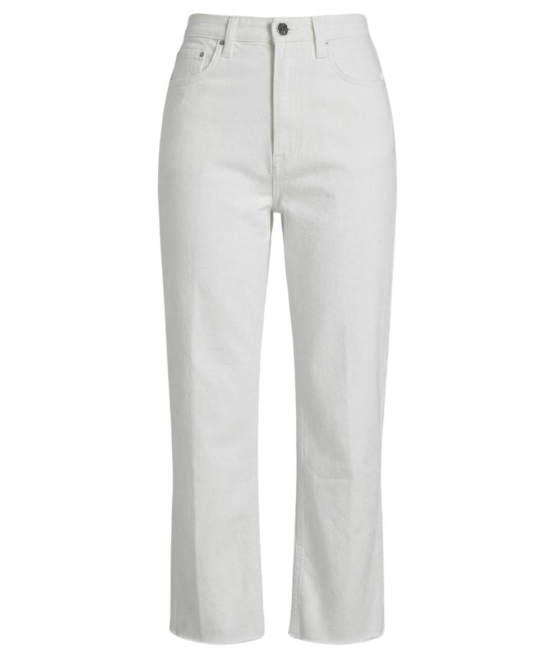 TOTEME Белые хлопковые прямые джинсы, фото 1