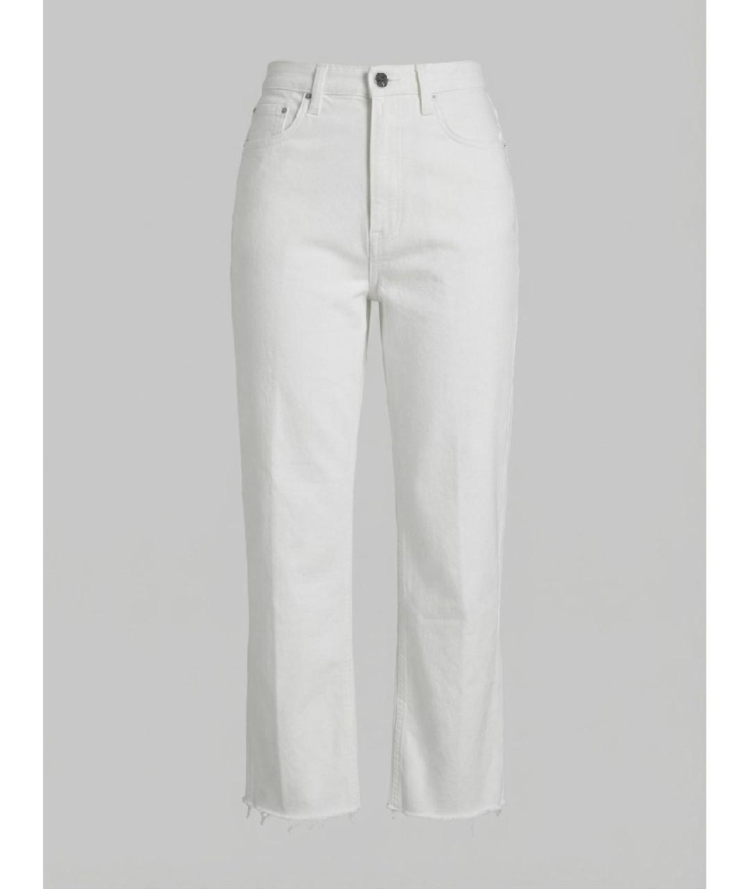 TOTEME Белые хлопковые прямые джинсы, фото 10