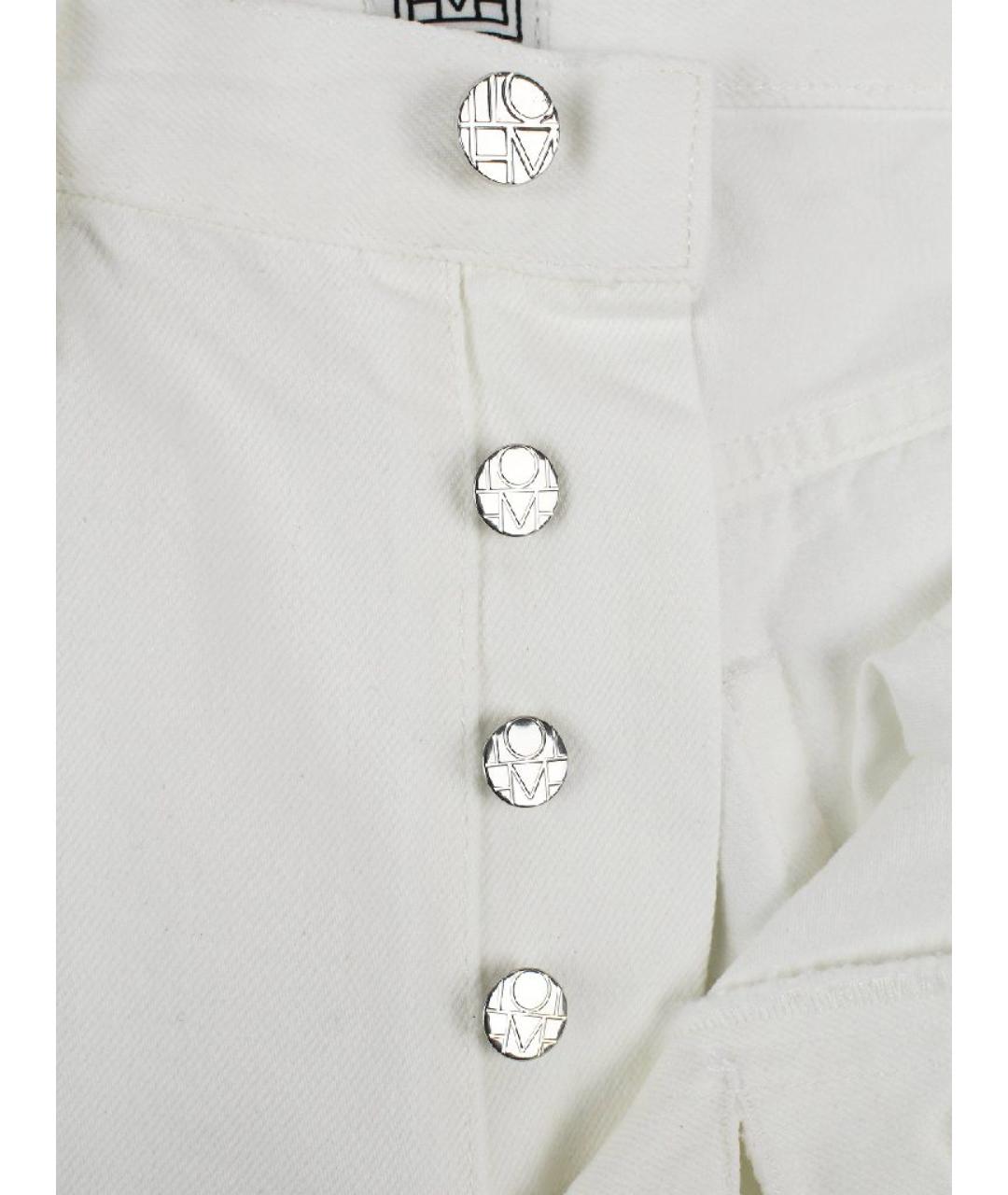 TOTEME Белые хлопковые прямые джинсы, фото 9