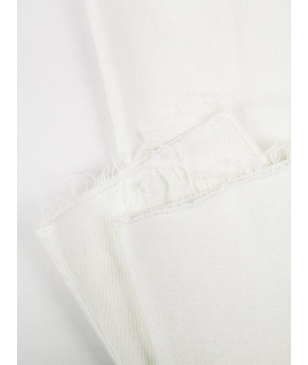 TOTEME Белые хлопковые прямые джинсы, фото 7